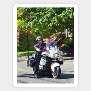 Policeman On Motorcycle Sticker